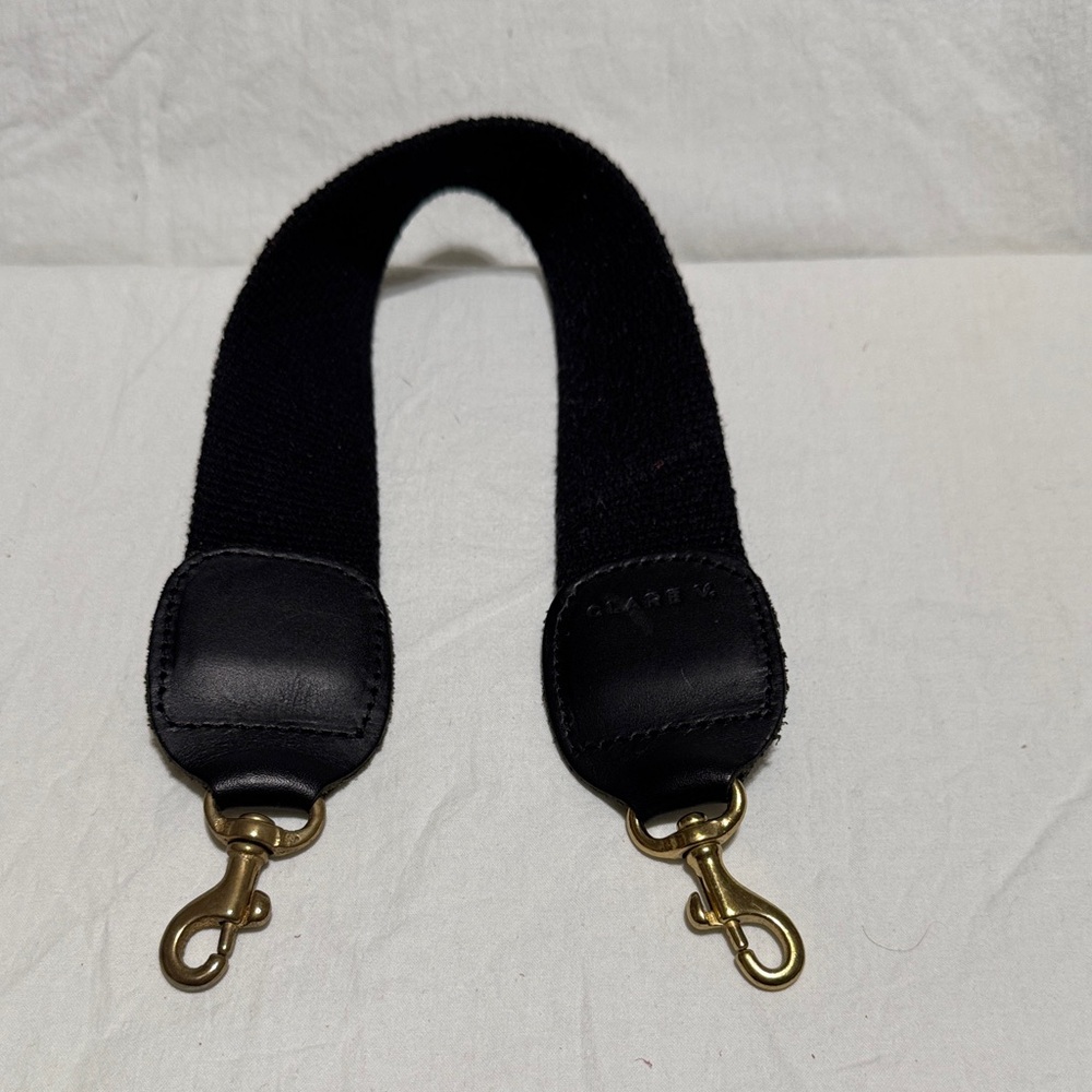 Clare V Black Strap with Gold Hook